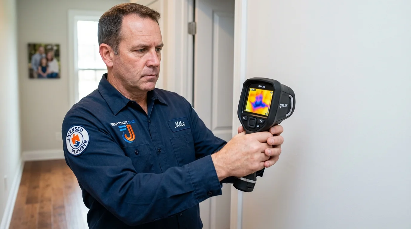 Thermal imaging leak detection by Johns Plumbing LLC in High Bridge
